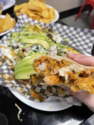 Adobada & shrimp burrito