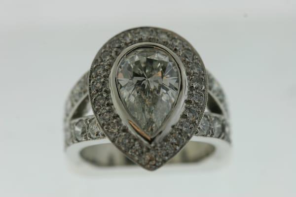 Custom split-shank ring made for our customer who was ready for a 'big girl ring'.