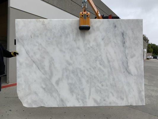 Avalon White Polished Marble Slab