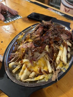 Pulled pork on French fries