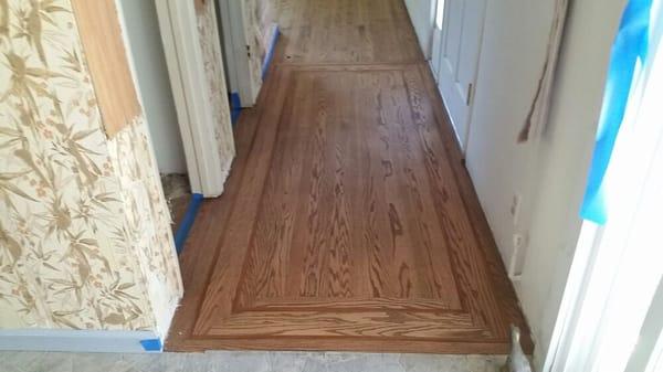 Red Oak with Accent Strip