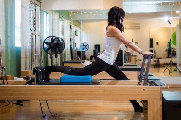 Denise in pilates Psoas stretch!