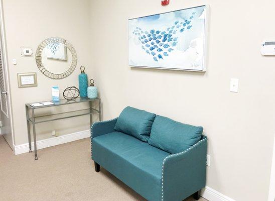 Waiting room for our concierge care patients.