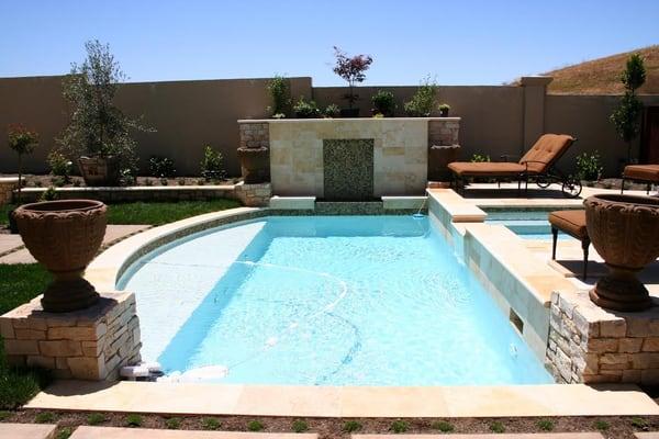 Natural Stone Travertine Pool Deck