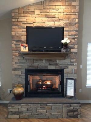 Custom Stone Fireplace