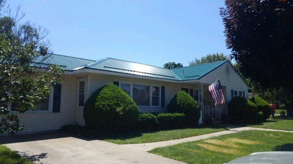 Green Metal Roof in Milton