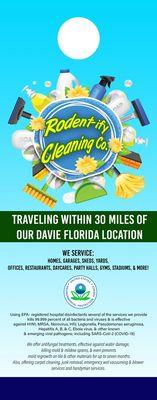 Rodent-ify cleaning co flyer you will be seeing around town!