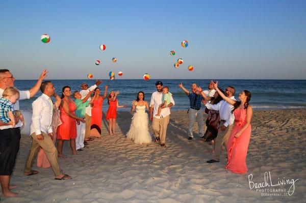 What could be more perfect then a beach ball send off