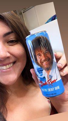 Super cute Bob Ross "Positive Energy Drink" they weren't that tasty but maybe a collectors item? Lol