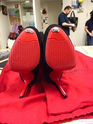 Re sole on Christian Louboutin Heels and Tips