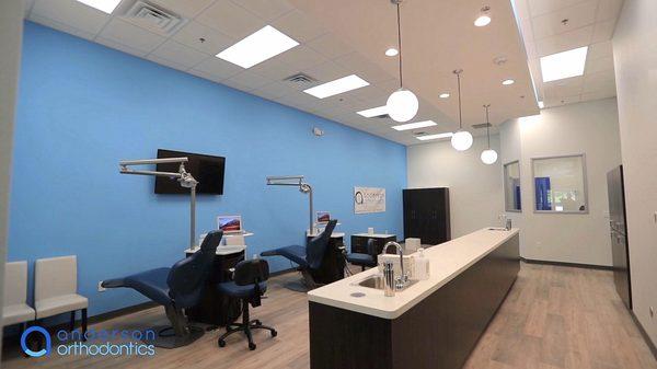 Open bay operatory at Anderson Orthodontics Burleson TX