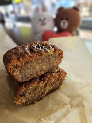 Inside of the Mochi Banana Bread