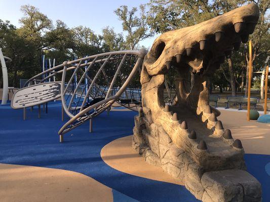 New playground opened July 2023. Dinosaur themed.