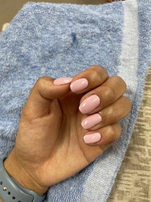 gel manicure on natural nails