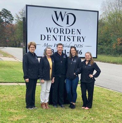 Outdoor photo shoot at Tyler dentist Worden Dentistry