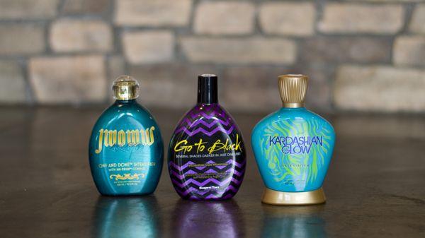 We carry high quality Tanning Lotions.  Stop by the Front Desk to inquire.