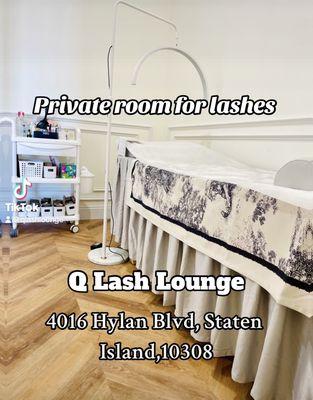 Private room for lashes