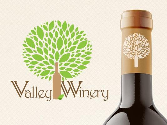 Valley Winery Logo Design