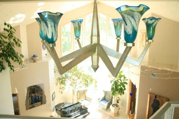 Hand Blown Glass Art by Zion Warne - Commissioned Chandelier