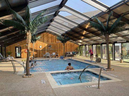 Indoor heated pool and hot tub at The Retreat Senior Living