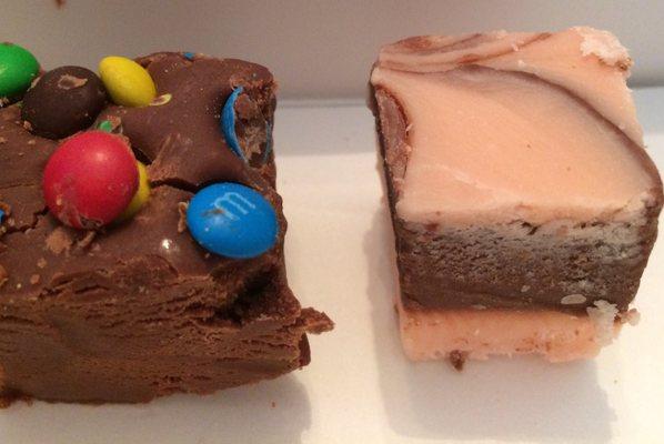 M&M and Amaretto fudge