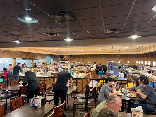 Just a sliver of the actual place, this shows the main buffet line, which is accompanied by a sushi bar, & a to-order hibachi grill