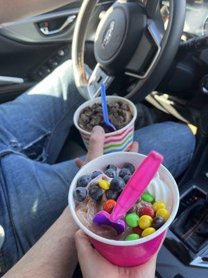 He ripped his pants while bowling, but froyo made it all better.