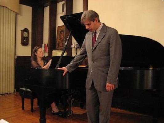 Lora Tchekoratova and Krassen Karagiozov performing selections from Schwanengesang and Winterreise. Krassen is a baritone opera