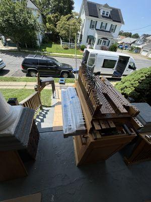 Musical organ moved up a flight of stairs from Westchester to New Jersey