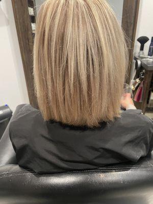 Weft extensions/partial highlight