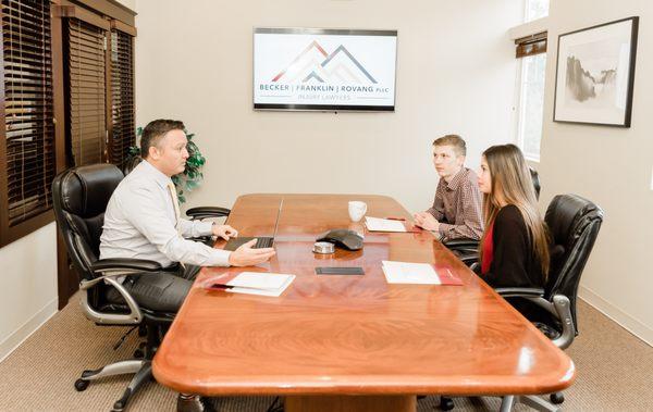 Steve Franklin taking a meeting in our Port Orchard conference room