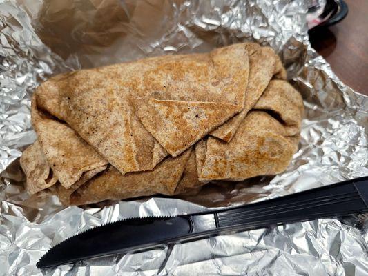 The burritos are quite large.  The children's burrito is on a 10-inch tortilla.