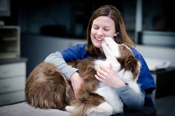 Dr. Maney gets a big thank you from one of her patients.