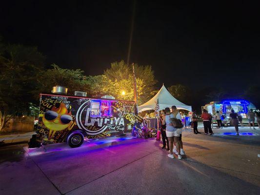 Food trucks in front parking lot