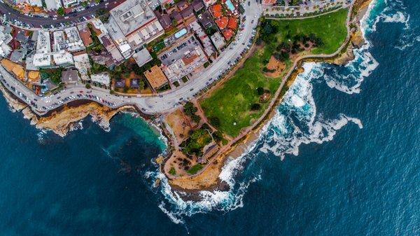 Drone Shot Of La Jolla Cove