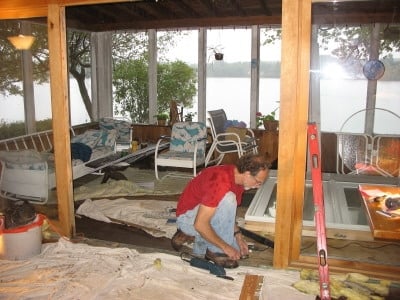 Handyman Bob at work. Doors are actually really tricky to install.