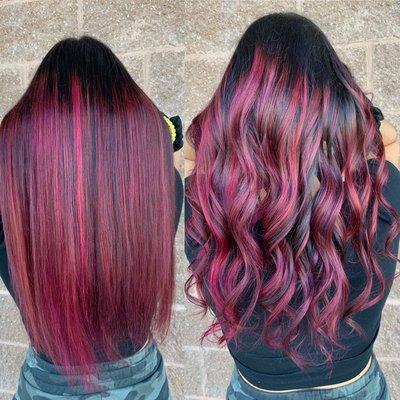 Drooling over this hot pink balayage