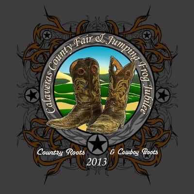 We Created this art and printed the shirt for the Calaveras County Fair.