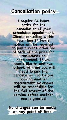 Cancellation policy