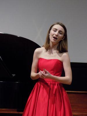 Julia Anne Cordani singing a recital.