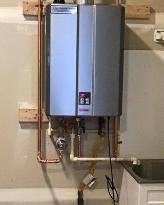 Tankless water heater.