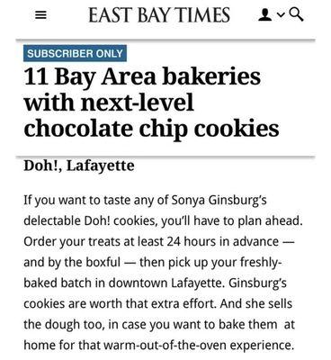 We made into the East Bay Times!