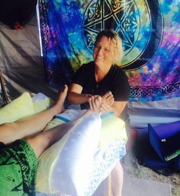 Reflexology, Massage and Reiki for festivals and events