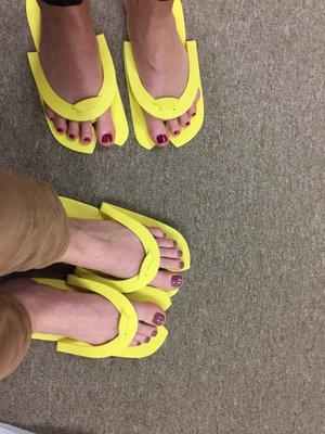 Two perfectly pretty pedicures.