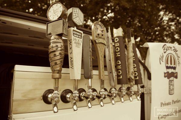 The Beer Mobile can run up to 8 different craft beers at once!  We also customize specialty cocktails for any occasion!