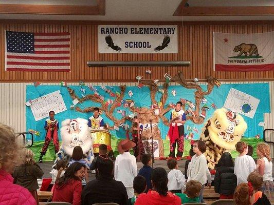 Multicultural Day Chinese Lion Dance performance!