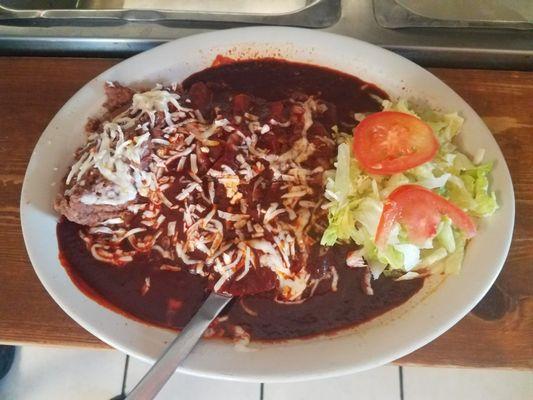 Delicious Red cheese enchiladas