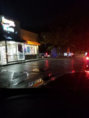 Rainy drive thru