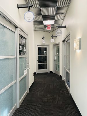 Hallway - different independent professionals in various suites