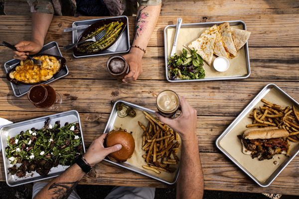 Outdoor dining at Rough Cut's patio